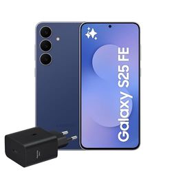 Samsung Galaxy S25 FE con caricatore 45W EP-T4511NBEGEU, Smartphone AI con 3 anni di Garanzia del produttore, RAM 8GB, 256GB, Navy