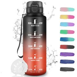 1,5 liters flaska, gymflaska, förlustfri, filterflaska för vuxna, lätt att bära, sportflaska med motiverande slogan, för sport, gym, cykling, yoga, utomhus