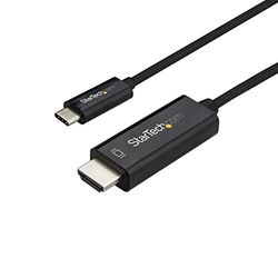 StarTech.com Cabo adaptador de 2 m USB-C a HDMI 4K 60 Hz - preto - cabo USB tipo C a HDMI - cabo conversor de vídeo USBC