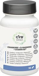 CYB | Canneberge et D Mannose 2000mg - Vitamine B2-90 Gélules - Proanthocyanidine - Extrait de Canneberge - Vitamines - Complement Alimentaire Végétalien pour Tous les Jours