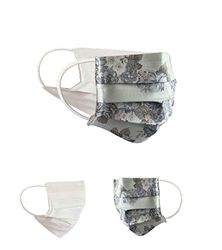 Community Masks 2-pack set unisex makeshift mask reversible mouth protection mask mouth and nose protection reversible mask with print cotton BCI washable,Grey