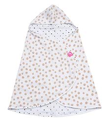 Ręcznik kąpielowy dla niemowląt, Öko-Tex Standard 100, z bawełnianego muślinu, ręcznik z kapturem, 65 x 130 cm, morelowy