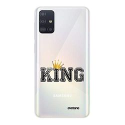Evetane Beschermhoes voor Samsung Galaxy A51 5G, zacht, silicone, robuust, ultradun, transparant, King Size, modern motief