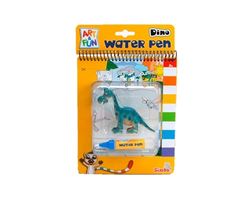 Simba- Dinosauro Art und Fun Water Pen-Libro da colorare Dino, 8 cm, Pennello ad Acqua, 4 Pagine magiche da 17 x 19 cm, a Partire da 3 Anni, 4006592088637