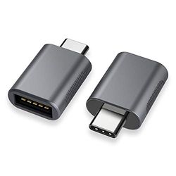 nonda Adaptateur USB C vers USB (Paquet de 2), Adaptateur USB-C vers USB 3.0, Adaptateur USB Type-C vers USB, Adaptateur Thunderbolt 3 vers USB Femelle OTG pour MacBook Air 2020, iPad Pro 2020