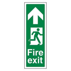 vsafety 14037 ak-r Fire Exit sign, Fire Exit Freccia, Plastica rigida, verticale, 100 mm x 300 mm, colore: verde