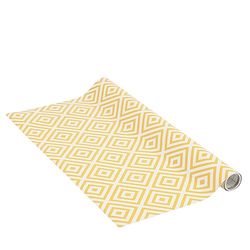 Venilia 54754 Self-Adhesive Film Celia Curry Geometric Motif Retro Pattern Decorative Film Furniture Film Self-Adhesive PVC Phthalate Yellow 45 cm x 1.5 m Thickness 0.095 mm