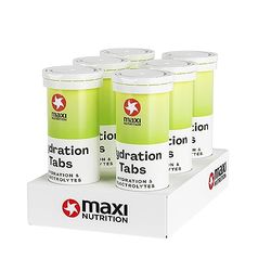 MaxiNutrition Hydration tabs, Green Apple, Zero Sugar| Effervescent Electrolyte Tablets| for Improved Hydration and Recovery | Suitable for Vegans and Vegetarians | 6 x 10 Tablets (6 Pack)