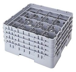 Cambro (16S1114151) 16 compartimentos con soporte y vaso de vidrio - Camrack®