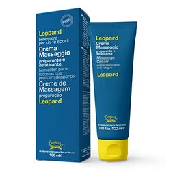 Natura House - LEOPARD SPORT - CREMA MASSAGGIO Preparante e Defaticante, Rinvigorente Rigenerante - Olio di Arnica, Salicilato di Metile, Oli Essenziali - 98,5% Naturale - 100ml - 100% Made in Italy