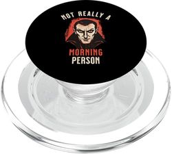 Divertido No Realmente Una Persona De La Mañana Drácula Vampiro Halloween PopSockets PopGrip para MagSafe