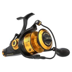 PENN Spinfisher VII Live Liner spinnrulle, fiskerulle, havsfiskerulle med IPX5-tätning som skyddar mot saltvatteninträngning, tillgodoser olika arter, unisex, svart guld, 2500