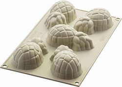 Silikomart Molde de silicone para MINI ANANAS monoporções, antiaderente, 5 cavidades, conjunto de 1 molde para bolos, 58 x 100 h 38 mm volume 5 x 105 ml tot 525 ml