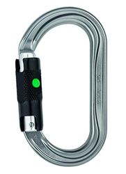 Petzl, Ok, Lichte Ovale Karabijn, Grijs/Zwart, U, Unisex-Volwassene