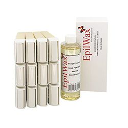 EPILWAX - Kit di rifornimento con: 12 cartucce Roll-on Vanilla, 1 confezione di 100 strisce non tessute per la depilazione e 1 bottiglia di olio neutro dopo la depilazione da 250 ml (serie Vanilla)