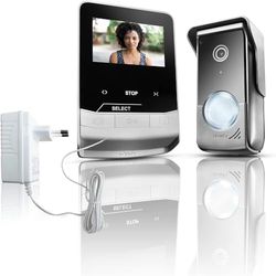 Somfy 1870535 - Videocitofono V100+ | Monitor con schermo da 4,3 pollici | Visione notturna | per controllare fino a 5 unità radio RTS