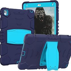 Amazon Brand – Edikesy Custodia compatibile con iPad 9.7" 2018/2017, robusta e resistente agli urti, con tracolla pieghevole