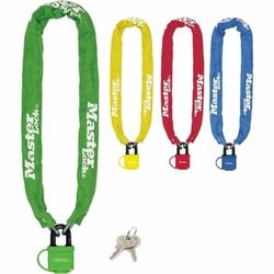 Master Lock Cadeado de bicicleta com corrente, chave, corrente de 90 cm, cor aleatória, 8390 EURDPROCOL