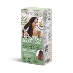 VEGLISS - Lissage Brésilien à la Kératine Végétale - Nouvelle Formule Lissage Brésilien à Domicile - Formule Vegan - Lisse, Hydrate et Répare les Cheveux - Réduit le Frizz jusqu'à 12 Semaines