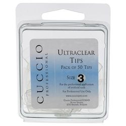 Cuccio Ultraclear 50-Piece Nail Tips, Size 3