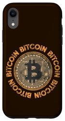 Carcasa para iPhone XR Vintage BTC Bitcoin Crypto Mining Tee shirt, Bitcoin Graphic
