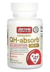 Jarrow Formulas Ubiquinol QH-absorb 200mg - 60 Softgels - Massimo assorbimento e supporto cardiovascolare