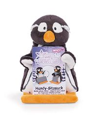 Zak voor mobiele telefoon pinguïn Stas 19x14x18 cm zwart-wit - Duurzame knuffel - pluchen pinguïn als houder voor een mobiele telefoon, een geweldig geschenkidee