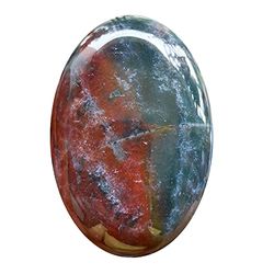 Hslutiee Heilkristall Taschenhandschmeichler, polierte ovale Seife, Energie-Steine für Angstmeditation, indischer Achat