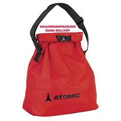 ATOMIC A Bag in rosso – Borsa per scarponi da sci – Pratica borsa per l'inverno & – Tracolla regolabile Rolltop – Piastra rimovibile per scarponi da sci, AL5044640, rosso/nero