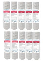 CARTUCCIA FILTRO ACQUA FILO AVVOLTO 10 POLLICI MICRON 5 Set 10 Pezzi