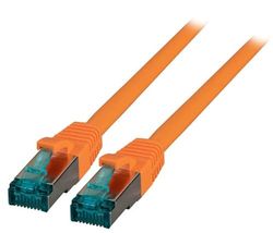 EFB RJ45 Kabel Red S/FTP, CAT.6A, LSZH, 0,15M, ORANJE