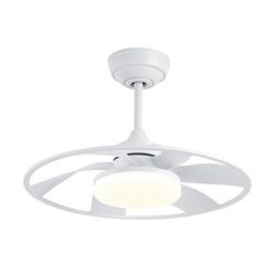 Eden pulse Witte ventilator, 6 vleugels, 6 snelheden, 3 kleurtemperaturen, 29,4/44,6 x 55 x 55 cm