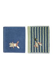 Sterntaler DP Emmilius Serviette pour Enfant, Bleu Moyen, 30 x 50