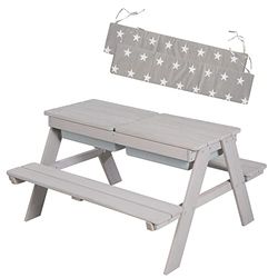 roba Juego de Asientos Infantiles con bañeras y Cojines de Asiento, Resistente a la Intemperie y Madera Maciza