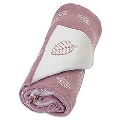 Vinter & Bloom Deken Nordic Leaf EKO, 100x80 cm, Zacht Roze