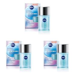 NIVEA Hydra Skin Effect Hyaluronic Acid Serum (100ml), Light Weighted Face Serum Provides Intense 72H Hydration for Plumped Up and Glowing Skin. 20 Sec. Rapid Absorption (Pack of 3)