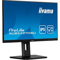 iiyama XUB2497HSU-B2 Bisel Delgado IPS de 24 Pulgadas, 100 Hz, 1 ms (MPRT), 1920 x 1080, HDMI/DP, 2 USB, Soporte Ajustable en Altura, TCO09 y TUV-GS, 5 años de garantía