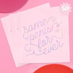 xo, Fetti Bachelorette Party Napkins - 50 Count | Rose Gold 3-ply Cocktail Napkins 5x5, Bach Party Decorations, Bridal Shower Gift