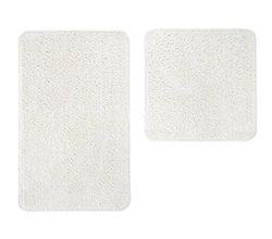 Andiamo mata łazienkowa z mikrofibry, z certyfikatem Oeko-Tex 100, prostokątna, kremowa – biała, poliester, 50 x 80 cm + 50 x 50 cm