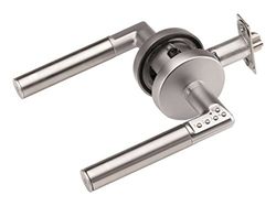 Tesa Assa Abloy, MCHD3500 cm, manípulo eletrónico com teclado digital CODE HANDLE Roseta com botão. Mão direita, cromado