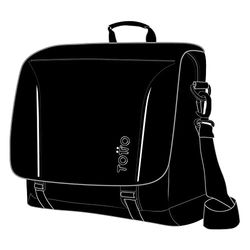 TOTTO Bandolera para Portátil de 15,4 Color Negro-Cromy, Ordenador Hombre, ESTÁNDAR