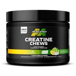 MuscleTech Creatine Chews - Citrus Burst Flavour - 90 Count - 30 Days Supply. Convenient chewable Creatine. Post Workout Gym Supplement for Men & Women