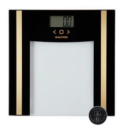 Salter Glass Analyser Badvåg - Digital elektronisk kroppsvåg, kroppsfett, kroppsvatten, 150 kg/23 ° 8 pund, lättläst LCD-skärm, 8 användarminnen