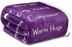 WOLF CREEK BLANKET Co. - Compassion Blanket - (50X65) Strength Courage Super Soft Warm Hugs, Get Well Gift Blanket Healing Thoughts Positive Energy Love & Hope & Fluffy Comfort