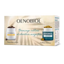 OENOBIOL - Compléments Alimentaires – Coffret - Préparateur Solaire - Peaux Normales - Force et Vitalité - Ongles et Cheveux - Programme 1 mois