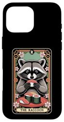 The Raccoon Tarot Card Japanese Sushi Raccoon Case for iPhone 16 Pro Max