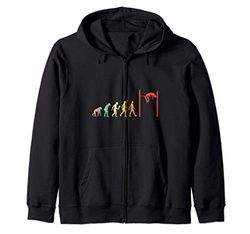 Salto In Alto Evoluzione Regalo Vintage Sport Atleta Felpa con Cappuccio