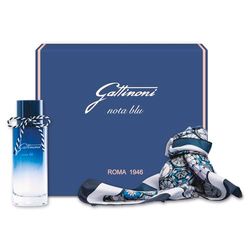 Diamond GATTINONI | Confezione Regalo Donna Nota Blu Eau de Parfum 75 ml + Foulard, Profumo Donna con Note Fruttate.