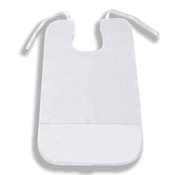 Ortotex Bavoir pour adulte en éponge imperméable et réutilisable