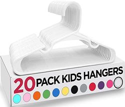 Utopia Home Lot de 20 cintres de Placard en Plastique pour vêtements d’Enfants et de bébés, Usage Quotidien Standard, 29 cm (Blanc)